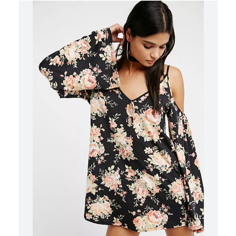 Free People Floral Tunic Dress EUC
